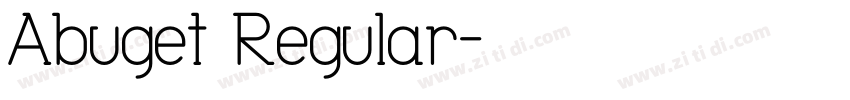 Abuget Regular字体转换